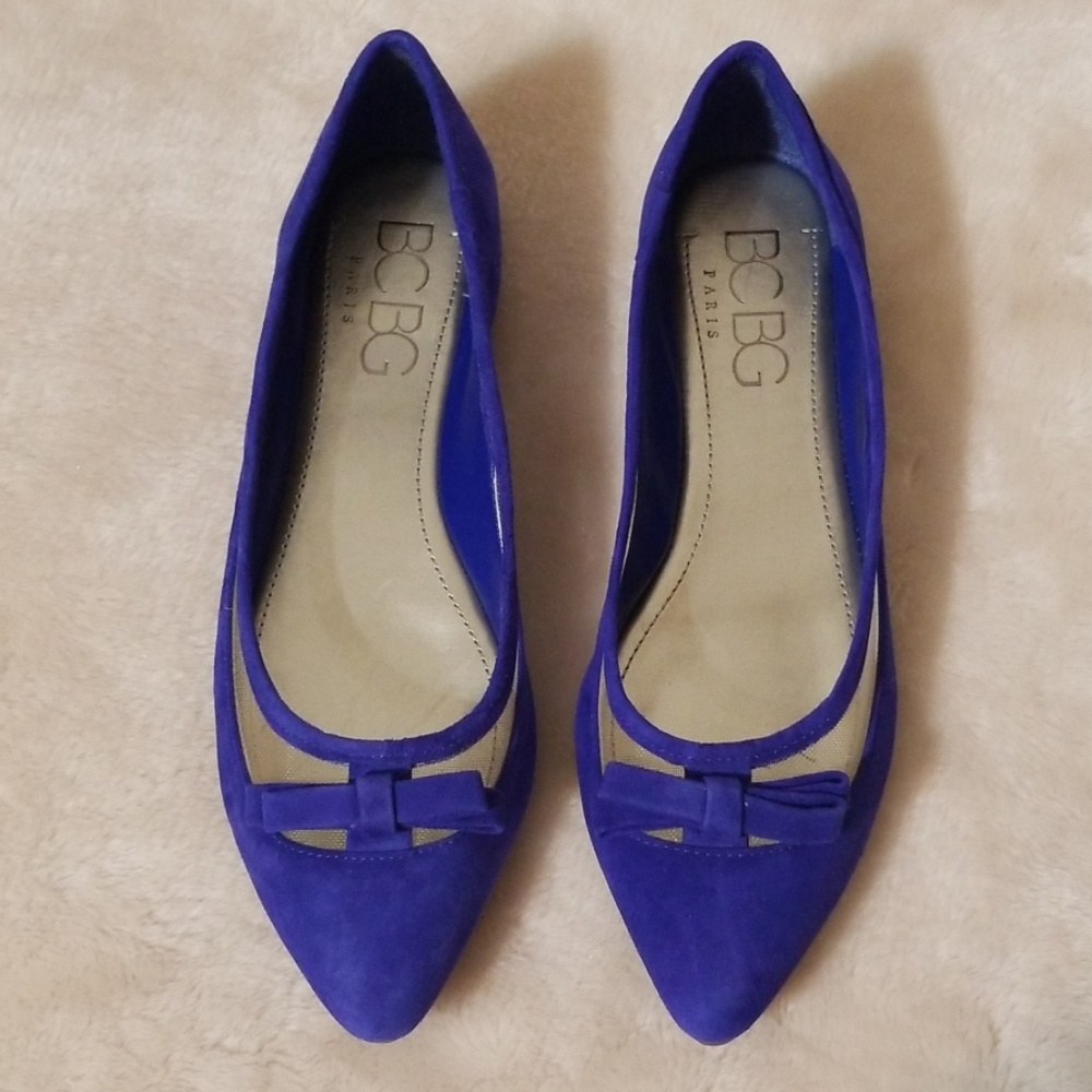 Last 1️⃣NIB<BCBG Paris> 👠 Zarine Blue Suede Flats - Picture 4 of 8